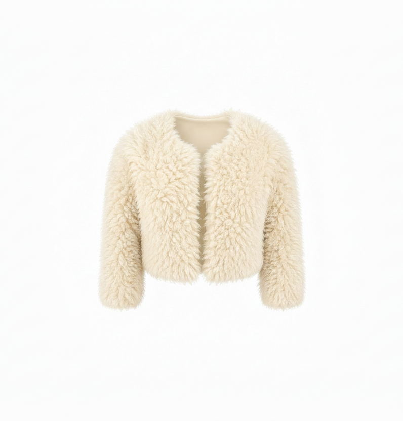 Abrigo Beige Peluche