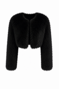 Abrigo de Peluche Negro