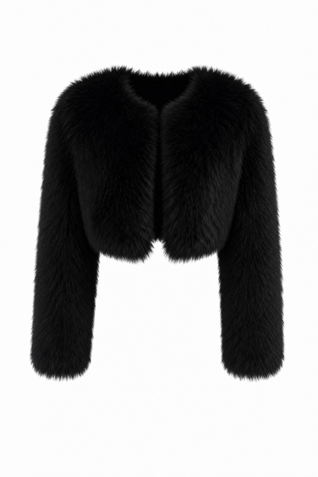 Abrigo de Peluche Negro