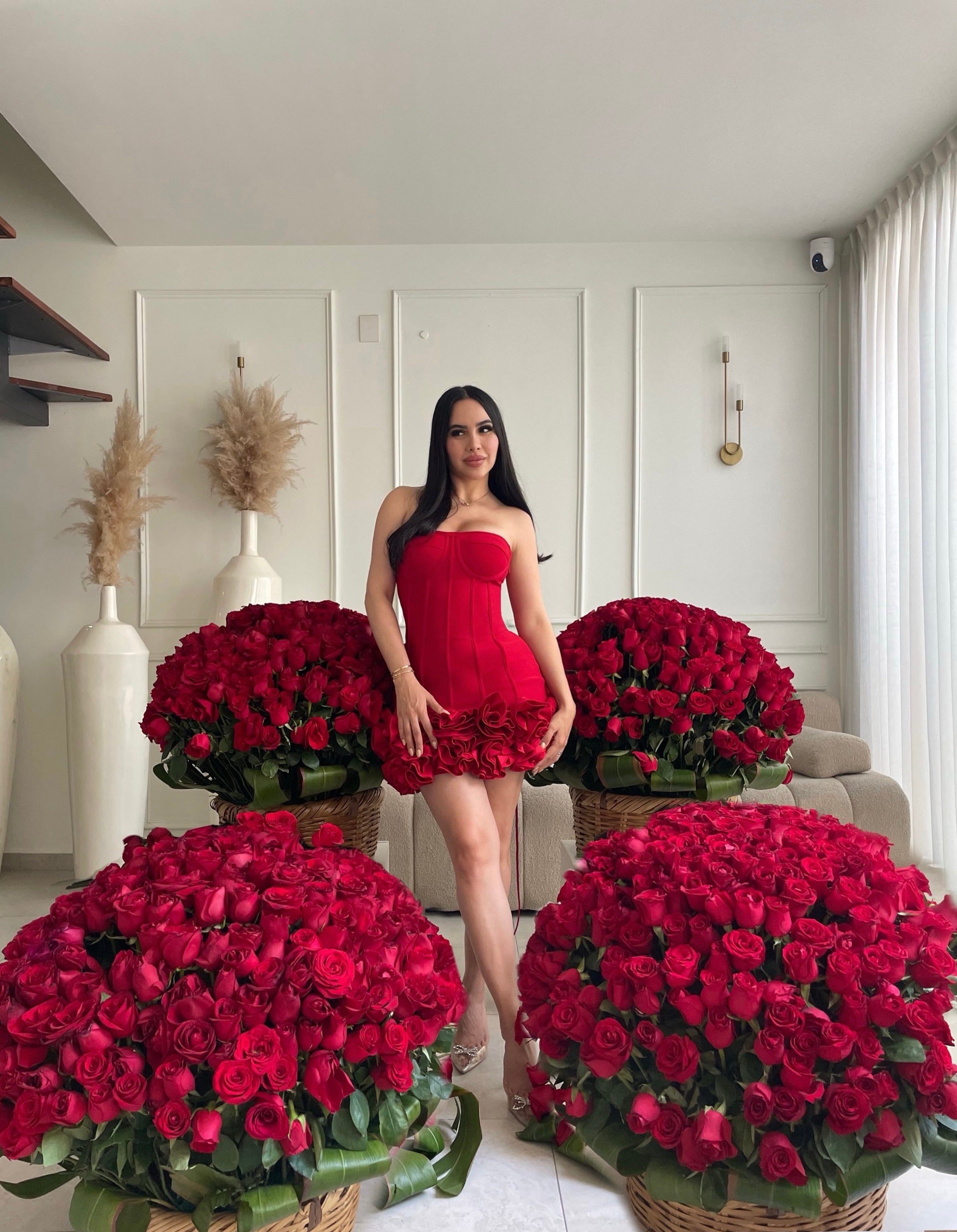 Flor 3D rojo