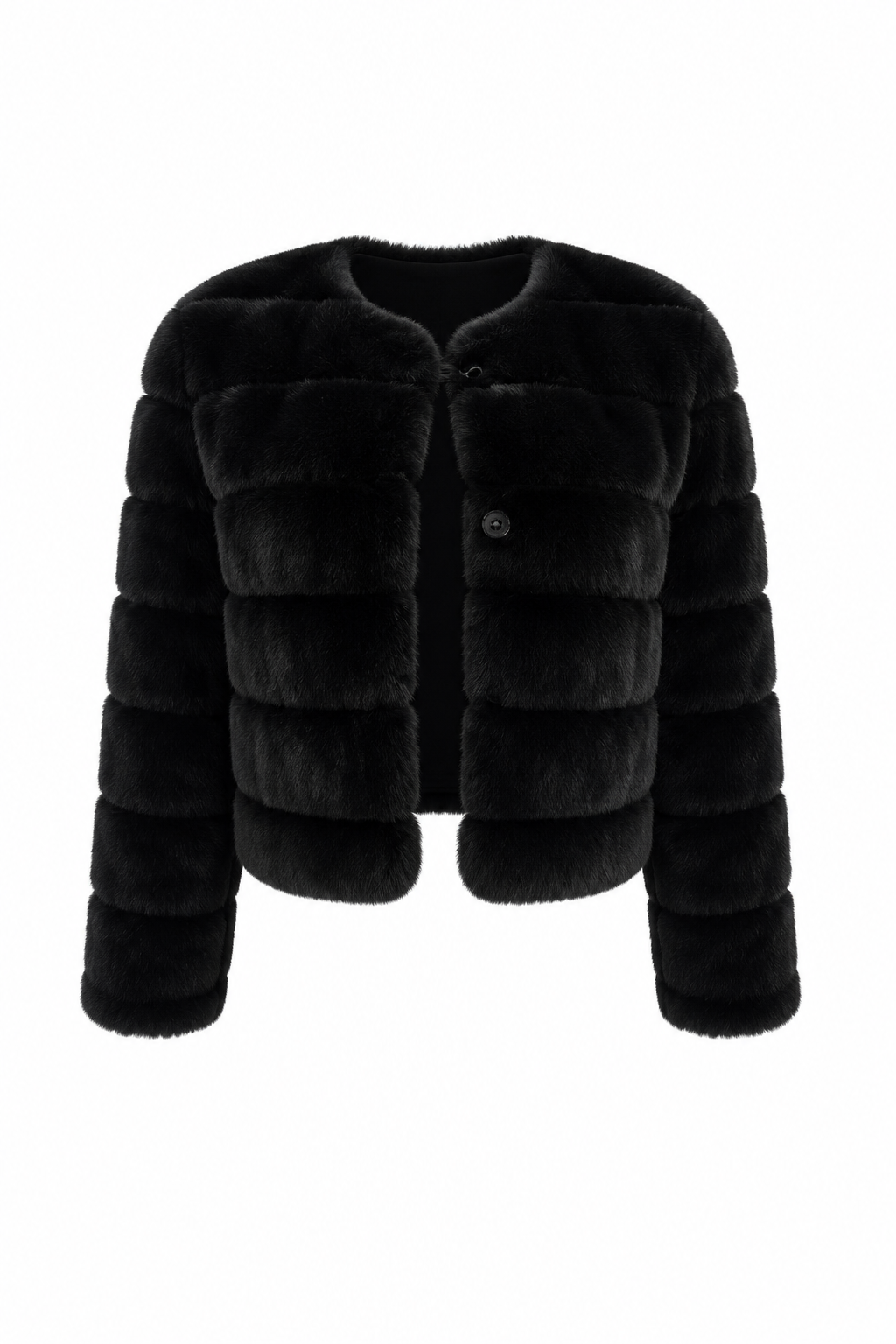Abrigo Peluche Negro