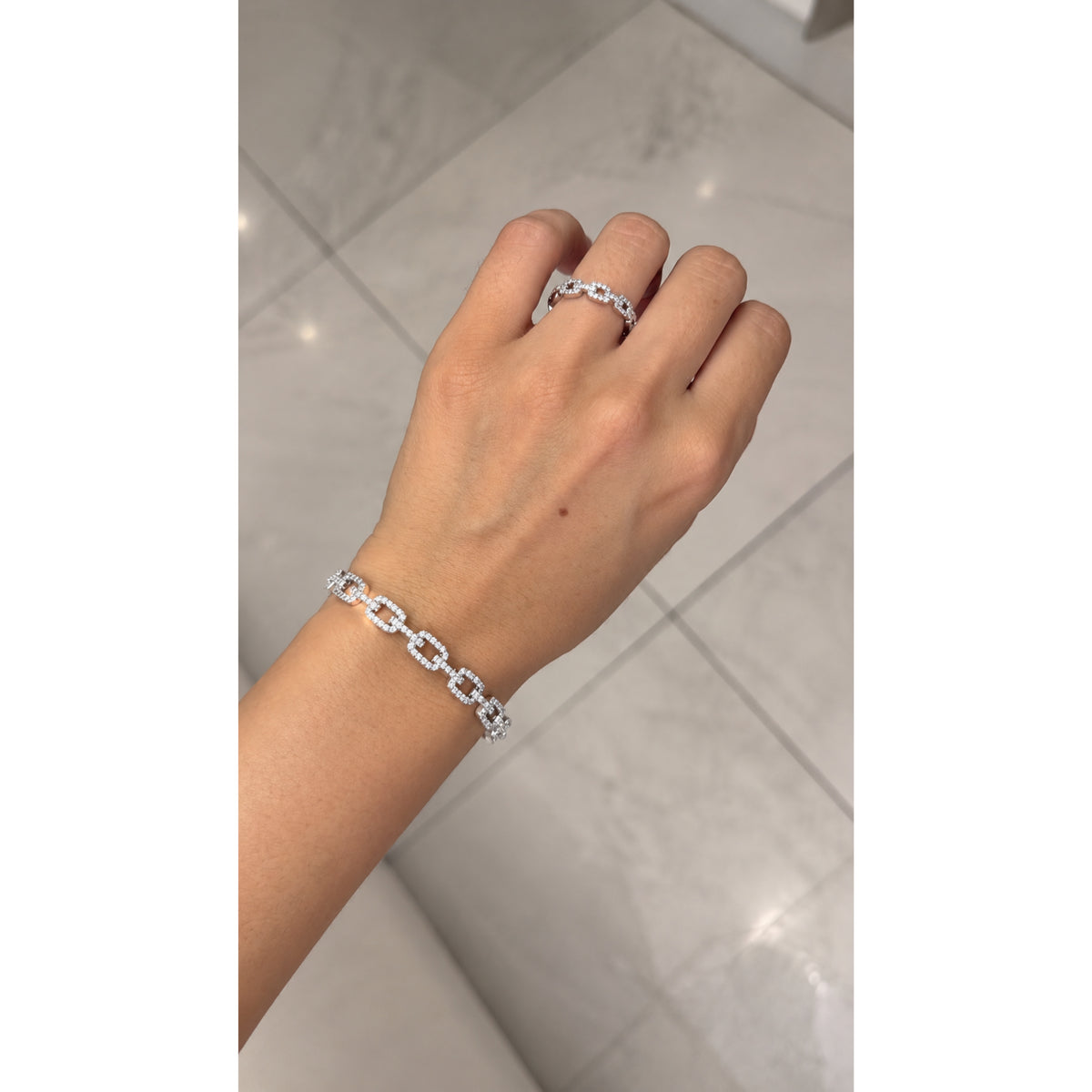 Pulsera Cadenas con anillo