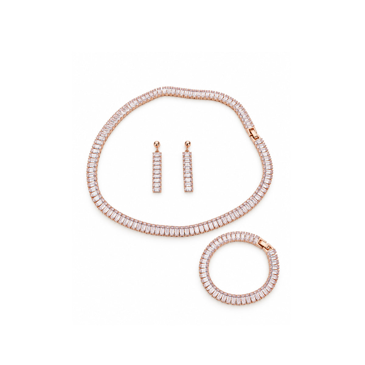 Collar diamante oro rosado
