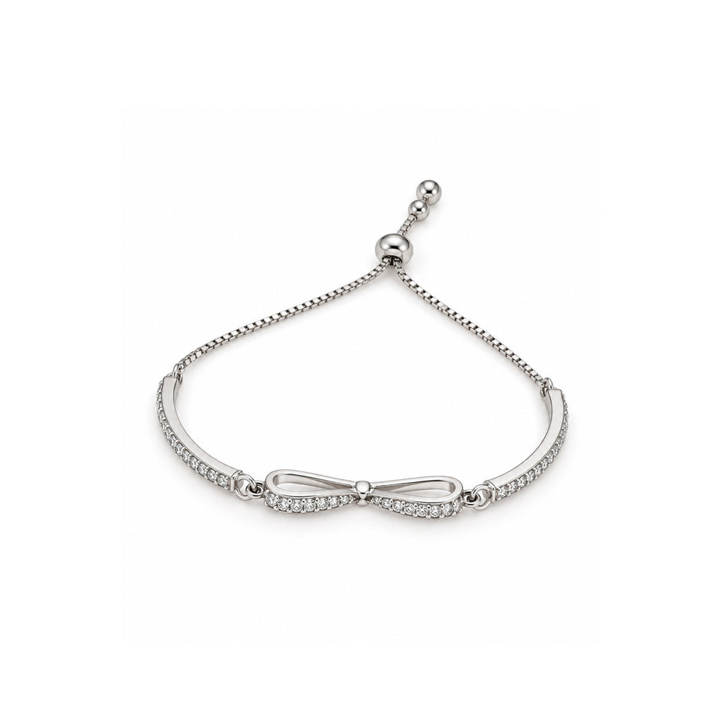 Pulsera moño plata