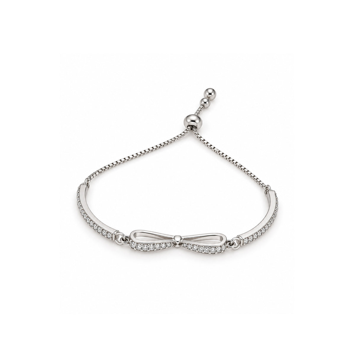 Pulsera moño plata