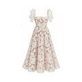 Vestido Midi Flores Renta